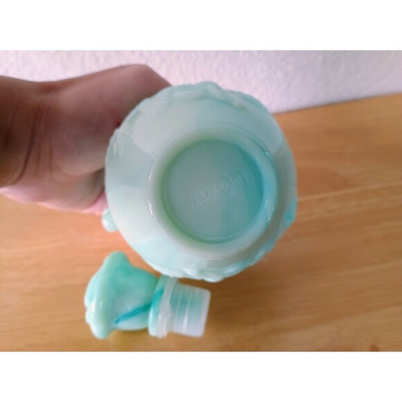Vintage Avon 1986 Perfume Bottle Mint Green Victorian Style - No Dish - Picture 4 of 8